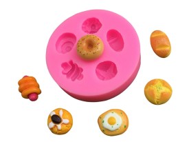 Molde silicona 6 mini comidas